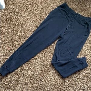 Navy blue sweatpant joggers